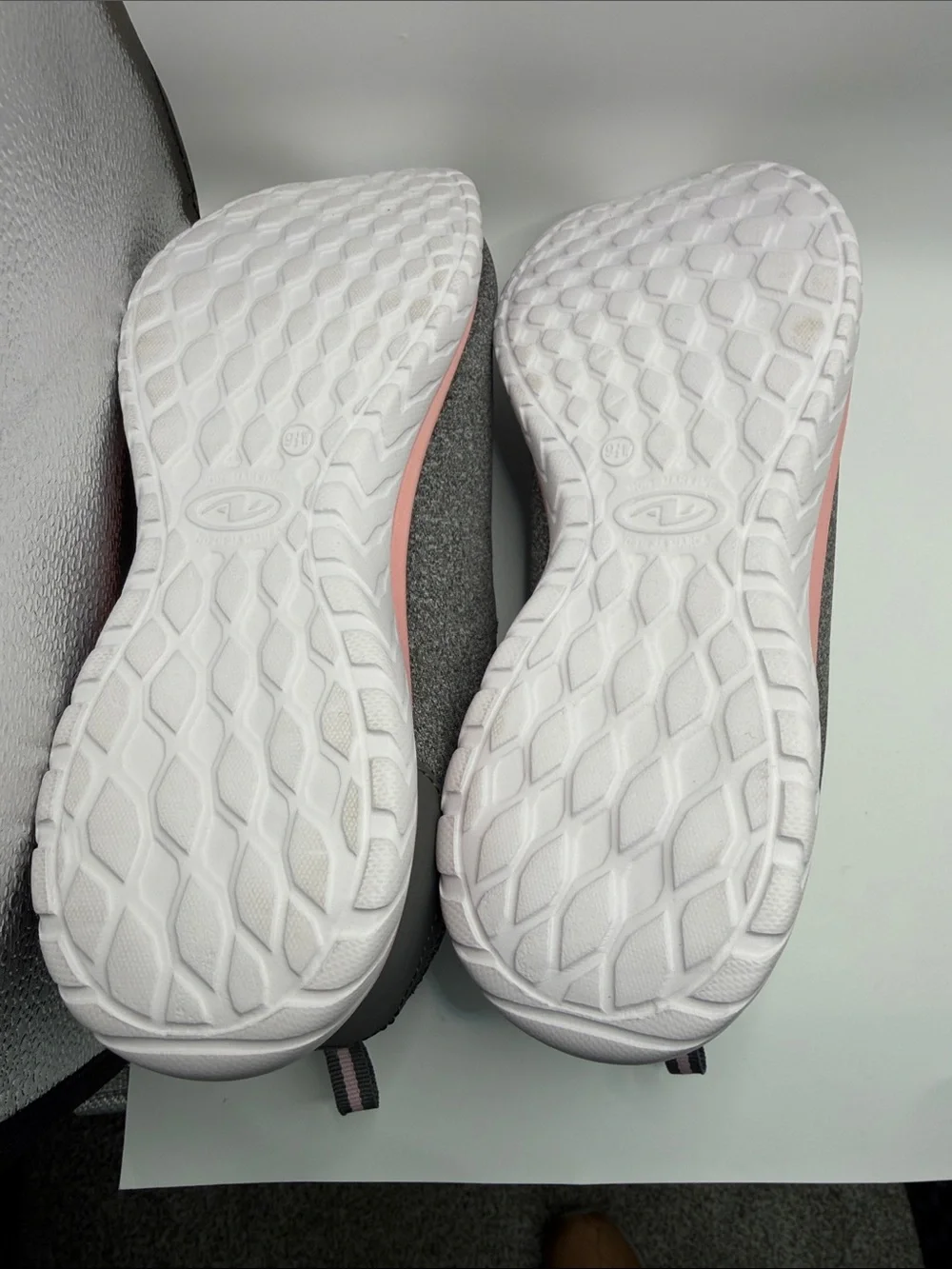 Gray & Pink Slip-On Knit Walking Sneakers NWOT